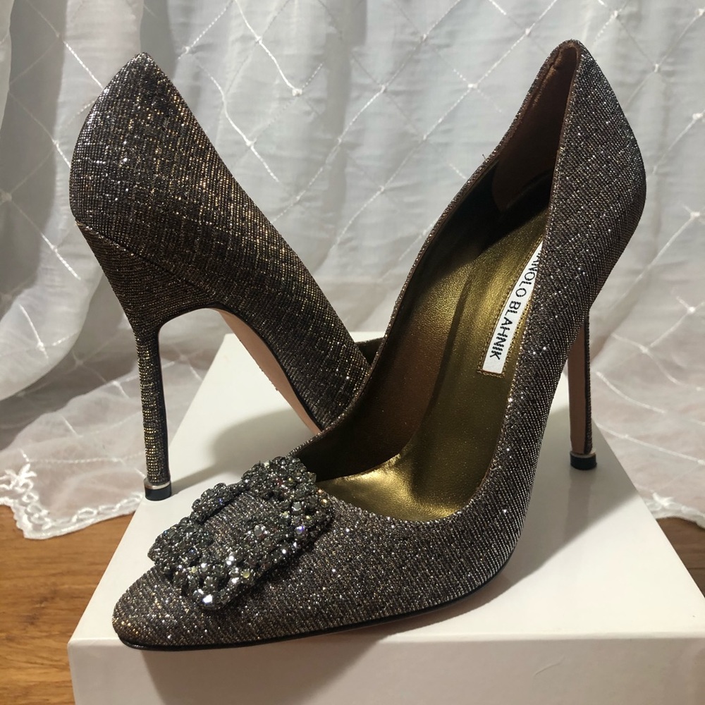 ❌SOLD❌Manolo Blahnik Hangisi Crystal Pump 115mm